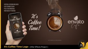 It's Coffee Time - Logo Video Displays template preview