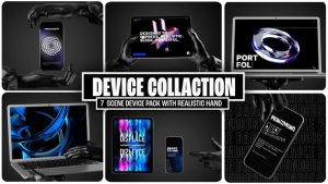 Videohive Hand Multi Device Mockup вЂ“ Realistic Device Presentation Kit Product Promo template preview