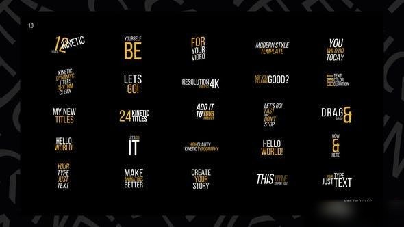 Videohive Kinetic Titles | AE 42709512 Titles template preview