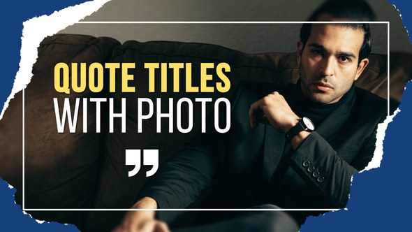 Videohive Quote Titles with Photo Titles template preview