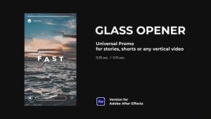 Videohive Vertical Glass Opener for Stories Openers template preview