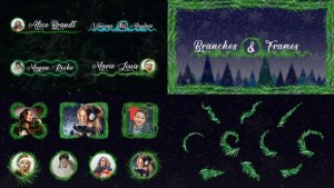 Christmas Branches And Vignettes | After Effects Video Displays template preview