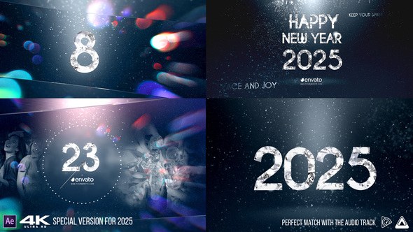 Videohive New Year Diamond Countdown Openers template preview