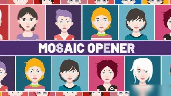 Videohive Mosaic Photo Opener I Fast Rhytmic Intro Openers template preview