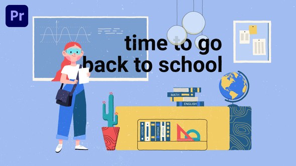 Back to School Intro Premiere Pro template preview