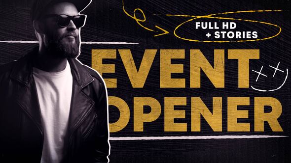Event Opener MOGRT Premiere Pro template preview