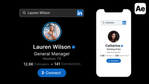 Videohive LinkedIn Search Bar, Profile, Result Elements template preview