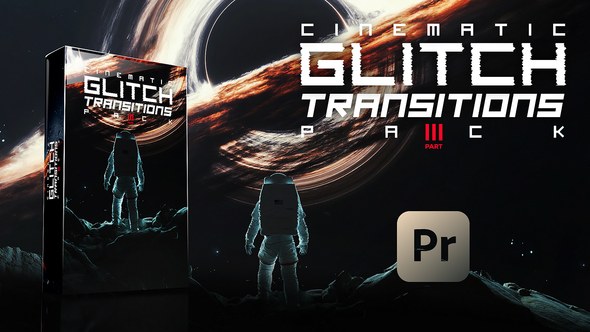 Cinematic Glitch Transitions Vol.3 Premiere Pro template preview