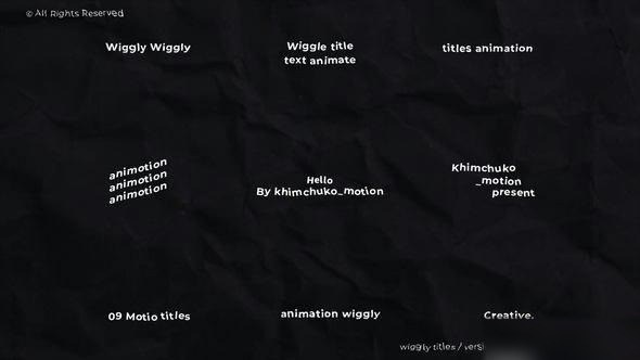 Videohive Wiggly Titles 1.0 / After Effects Titles template preview