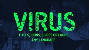 Videohive Virus titles, logo, icons reveal. Instagram stories presets. Titles template preview