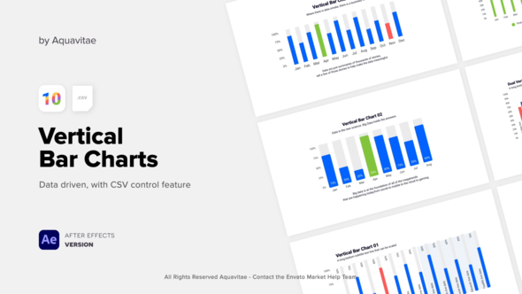 Videohive CSV Driven Corporate Vertical Bar Charts Infographics template preview