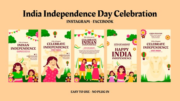 Videohive India Independence Day Instagram Stories 57144430 Openers template preview