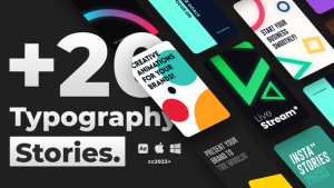 Videohive 20 Typography Instagram Stories Titles template preview