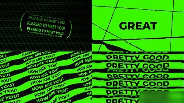 Videohive Abstract Text And Backgrounds Titles template preview