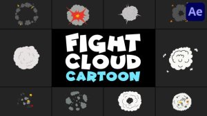 Videohive Fight Cloud Cartoon | After Effects Elements template preview