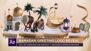 Videohive Ramadan Greeting Logo Reveal Ramadan template preview