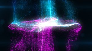 Videohive Flowing Particles Collision Logo Logo Stings template preview