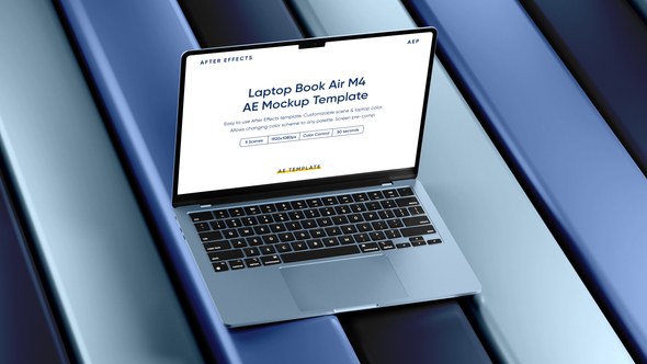 Videohive Laptop Book Air Screen Mockup Template Product Promo template preview