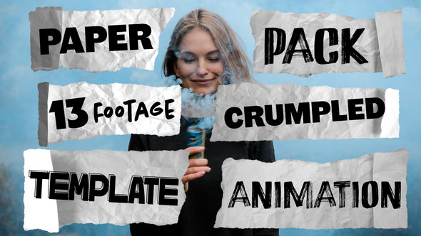 Videohive Crumpled Paper Animation Elements template preview