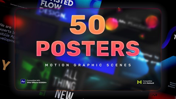 Videohive 50 Poster Scenes | After Effects Openers template preview