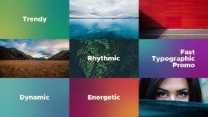 Fast Typographic Promo Video Displays template preview