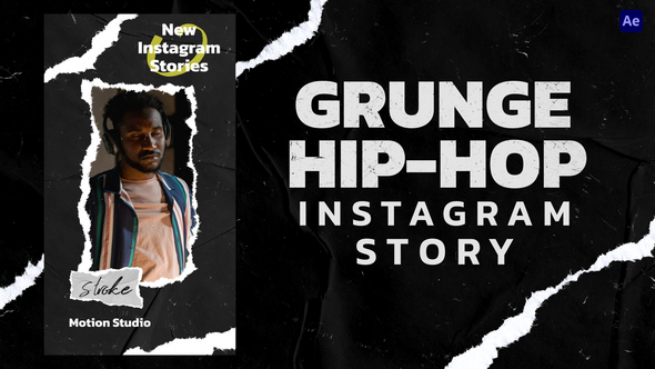 Fast Grunge Hip-Hop Story & Reels Openers template preview