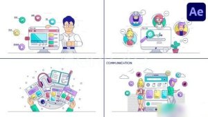 Videohive Gadgets Analytics And Smm Explainers for After Effects Openers template preview