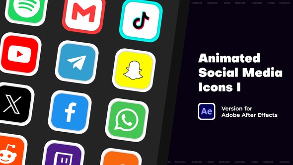 Videohive Animated Social Media Icons I Elements template preview