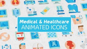 Medical & Healthcare Icons Video Displays template preview