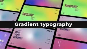 Videohive Gradient Typography 50360968 Titles template preview