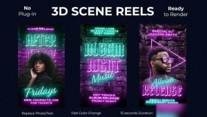 Videohive 3D Instagram Reels Openers template preview