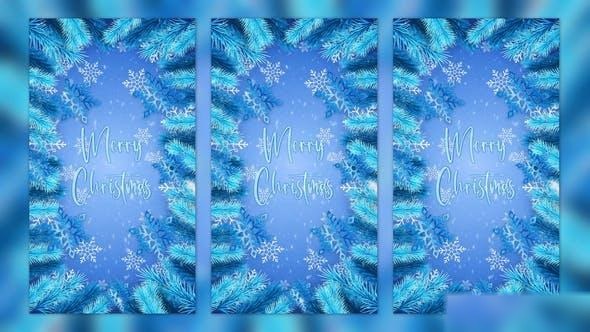Videohive Merry Christmas Wishes Vertical Titles template preview
