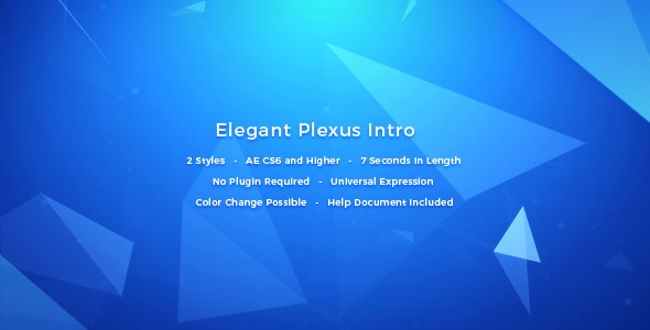 Videohive Elegant Plexus Intro Openers template preview