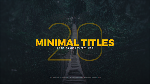 Videohive Minimal Titles 20206702 Titles template preview
