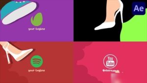Videohive Cartoon Step Logo Openers Pack for After Effects Logo Stings template preview