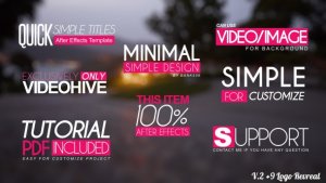 Quick Simple Title Openers Video Displays template preview
