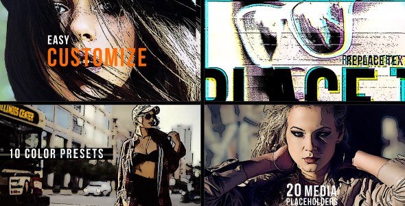 Videohive Urban Drawing Video Displays template preview