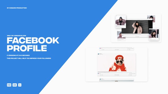 Videohive Facebook Profile Video Displays template preview