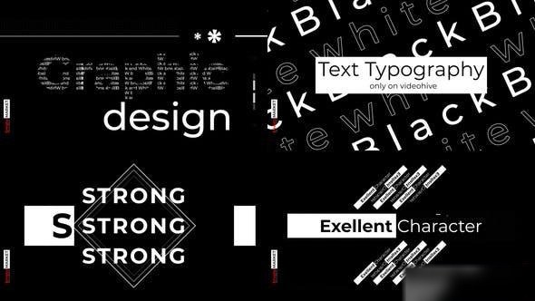 Videohive Text Typography Openers template preview