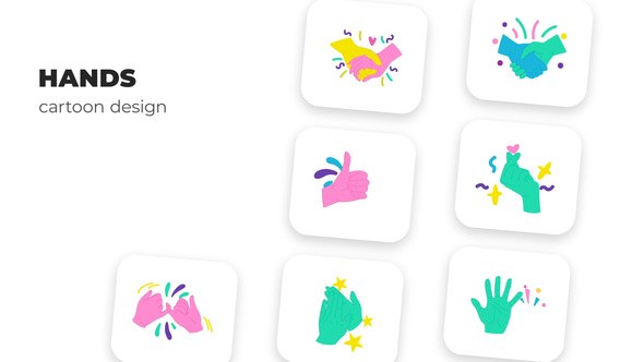Videohive Hands - Cartoon Design Elements template preview