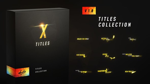 X Titles Video Displays template preview