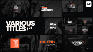 Videohive Various Titles 21 Titles template preview