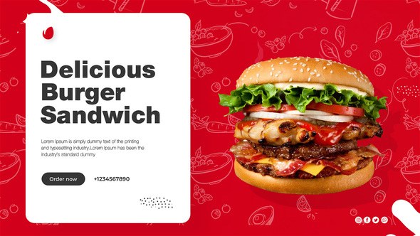 Videohive Food Slideshow 45945650 Product Promo template preview