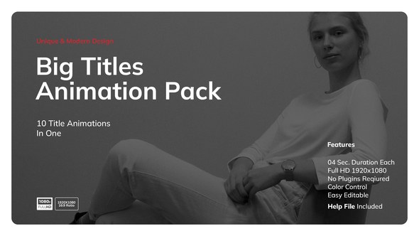 Videohive Big Titles Animation Pack 47133203 Titles template preview