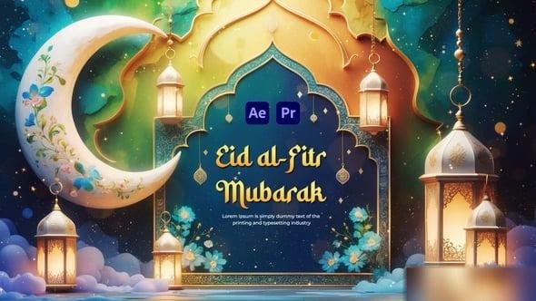 Videohive Magical Eid Mubarak Intro Logo Stings template preview