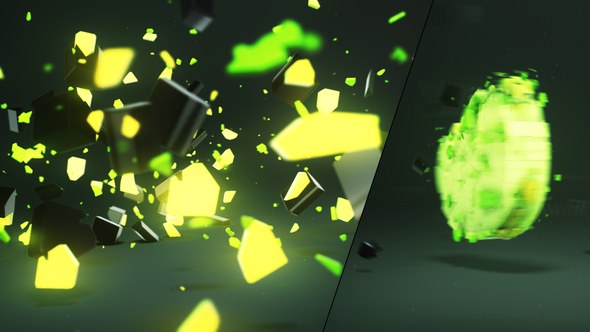 Videohive 3D Light Shatter Logo Logo Stings template preview