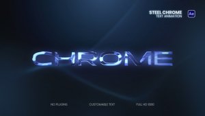 Videohive Steel Chrome Text Animation Titles template preview