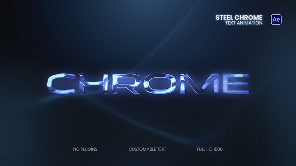 Videohive Steel Chrome Text Animation Titles template preview