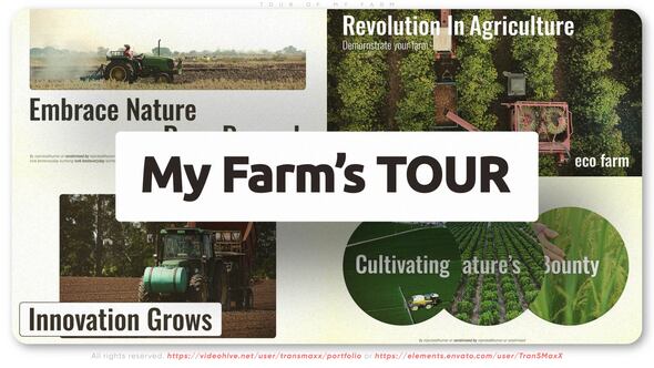 Videohive Tour of My Farm Video Displays template preview
