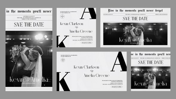 Videohive Fontaine Wedding Invitation Openers template preview
